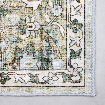 Vintage vloerkleden - Vintage vloerkleed Evora Groen - Vloerkledenloods