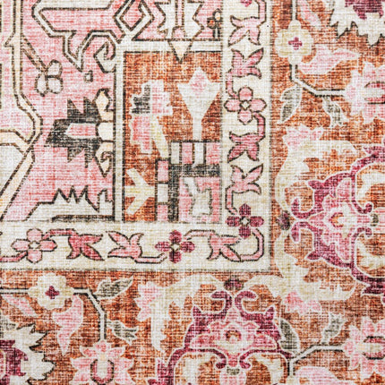 Vintage vloerkleden - Vintage vloerkleed Evora Roze - Vloerkledenloods