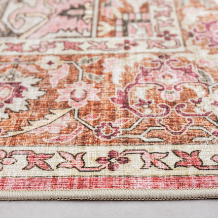 Vintage vloerkleden - Vintage vloerkleed Evora Roze - Vloerkledenloods