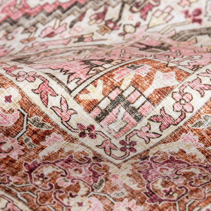 Vintage vloerkleden - Vintage vloerkleed Evora Roze - Vloerkledenloods