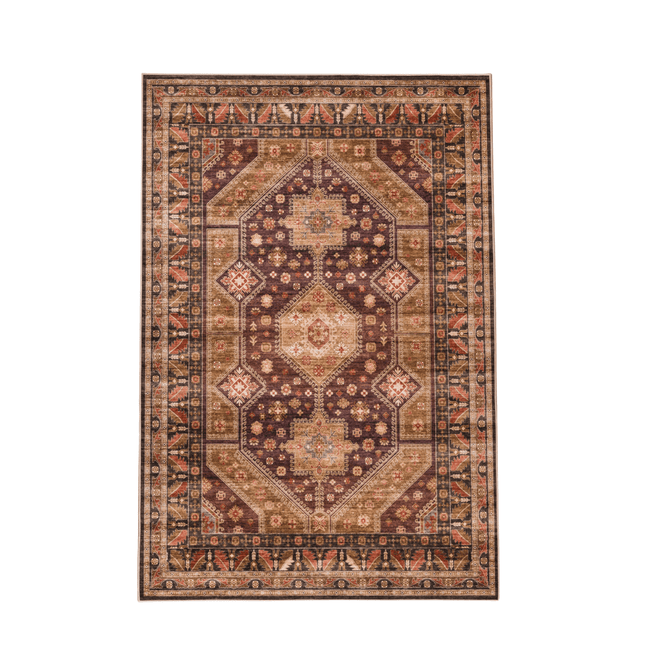 Vintage vloerkleden - Vintage vloerkleed Medina Espresso/Bruin - Vloerkledenloods
