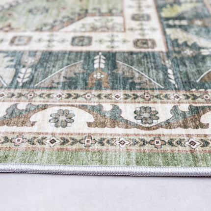Vintage vloerkleden - Vintage vloerkleed Medina Groen - Vloerkledenloods