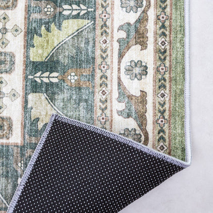 Vintage vloerkleden - Vintage vloerkleed Medina Groen - Vloerkledenloods