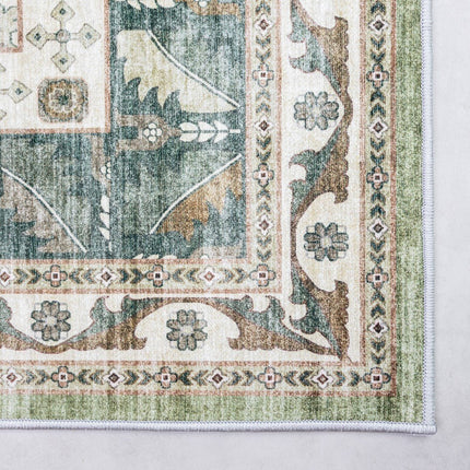 Vintage vloerkleden - Vintage vloerkleed Medina Groen - Vloerkledenloods