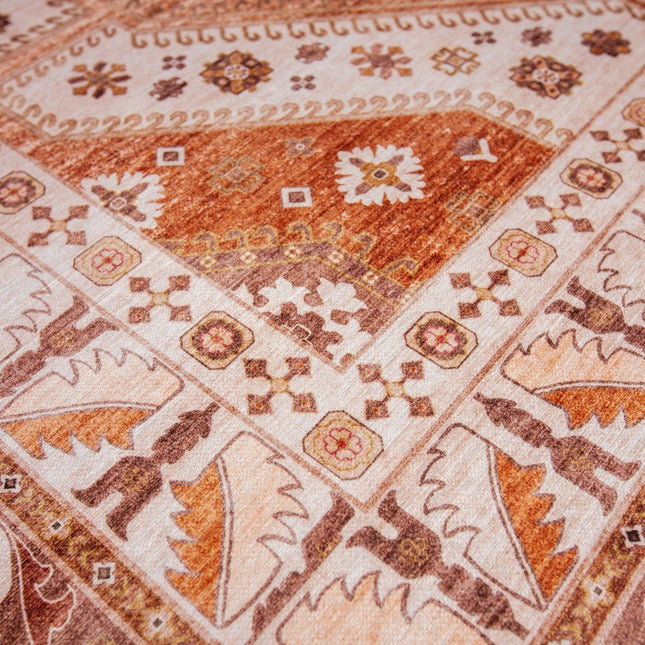 Vintage vloerkleden - Vintage vloerkleed Medina Roest/Oranje - Vloerkledenloods