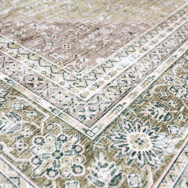 Vintage vloerkleden - Vintage vloerkleed Nomad Groen - Vloerkledenloods