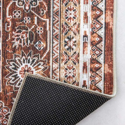 Vintage vloerkleden - Vintage vloerkleed Nomad Roest/Bruin - Vloerkledenloods