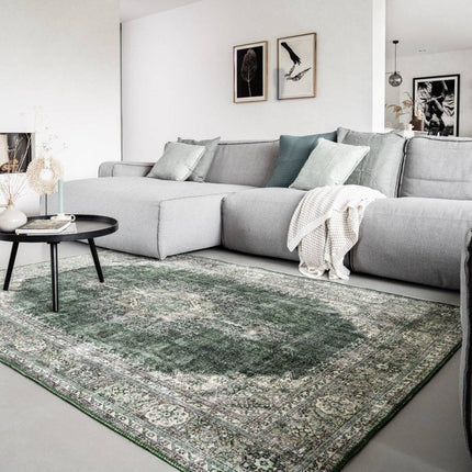 Vintage vloerkleden - Vintage vloerkleed Shirak Dark Green Interieur05 - Vloerkledenloods