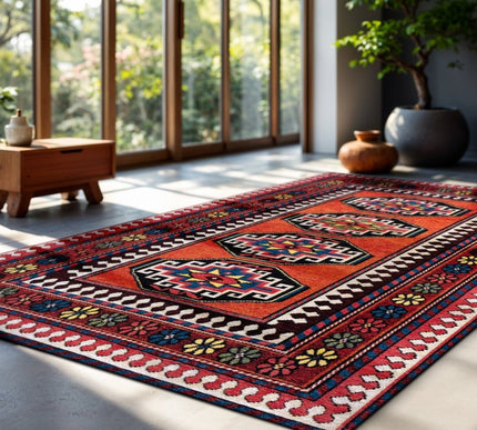 Vintage vloerkleden - Vloerkleed Antalia Red Mix 9844 - Louis de Poortere - Vloerkledenloods