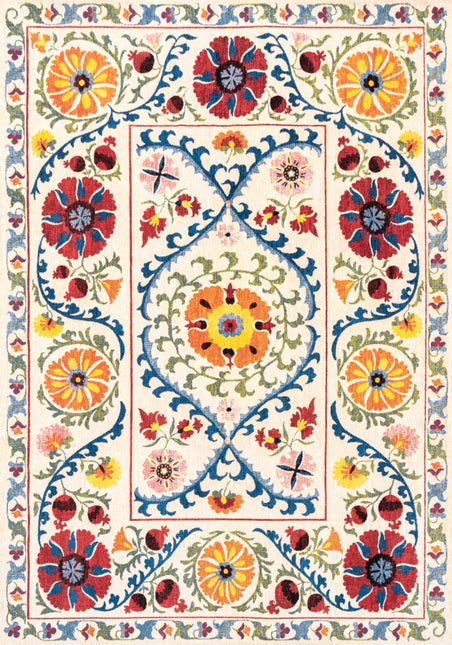 Vintage vloerkleden - Vloerkleed Suzani Origine 9728 - Louis De Poortere - Vloerkledenloods