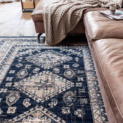 Vintage Vloerkleed Aila Blauw - Vloerkledenloods