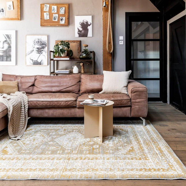 Vintage Vloerkleed Aila Geel - Vloerkledenloods