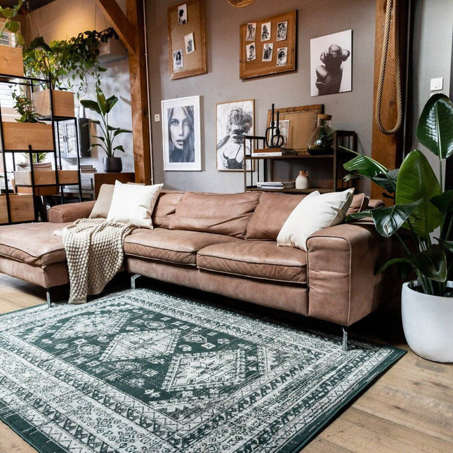 Vintage Vloerkleed Aila Groen - Vloerkledenloods