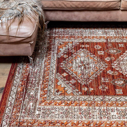 Vintage Vloerkleed Aila Rood/Oranje - Vloerkledenloods