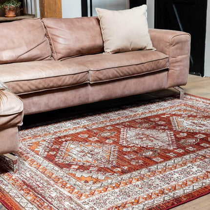 Vintage Vloerkleed Aila Rood/Oranje - Vloerkledenloods