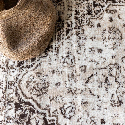Vintage vloerkleed Arya bruin/beige - Vloerkledenloods