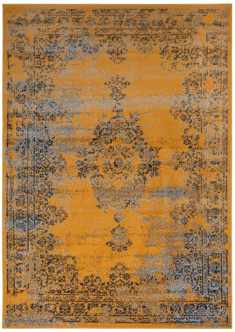 Vintage Vloerkleed Bloom - Okergeel - EVA Interior - Vloerkledenloods