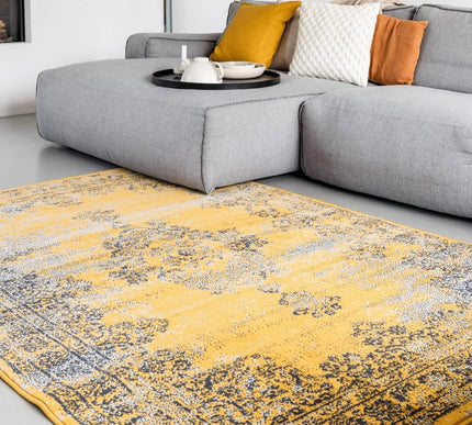 Vintage Vloerkleed Bloom - Okergeel - EVA Interior - Vloerkledenloods