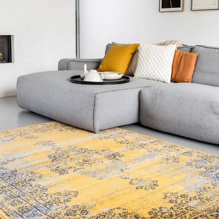 Vintage Vloerkleed Bloom - Okergeel - EVA Interior - Vloerkledenloods