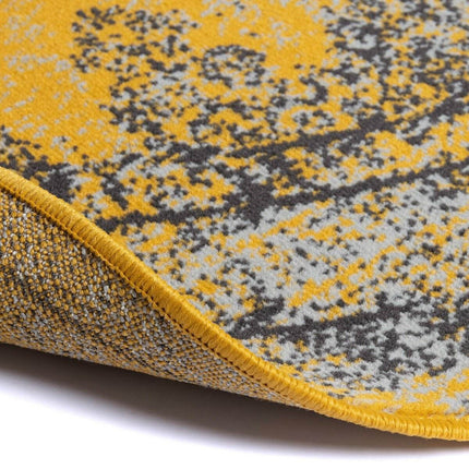 Vintage Vloerkleed Bloom rond - Geel - EVA Interior - Vloerkledenloods