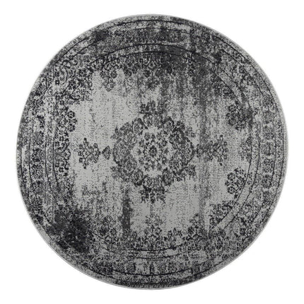 Vintage Vloerkleed Bloom rond - Grijs - EVA Interior - Vloerkledenloods