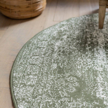 Vintage Vloerkleed Bloom rond - Groen - EVA Interior - Vloerkledenloods