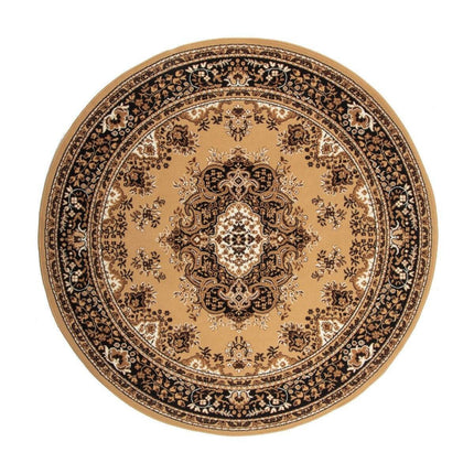 Vintage Vloerkleed Bruin Rond - Perzisch - Retro - Nain - Vloerkledenloods