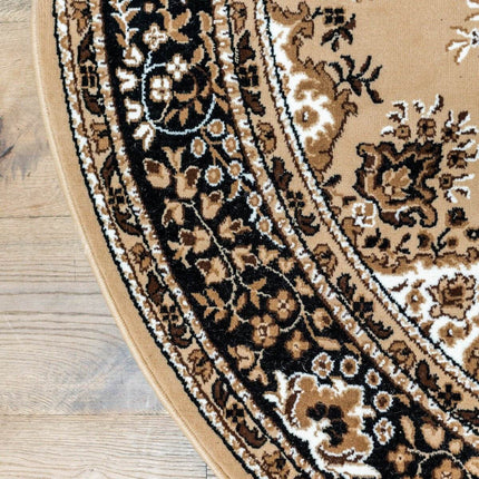 Vintage Vloerkleed Bruin Rond - Perzisch - Retro - Nain - Vloerkledenloods