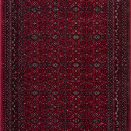 Vintage vloerkleed By Beppe rood met franjes - Vloerkledenloods