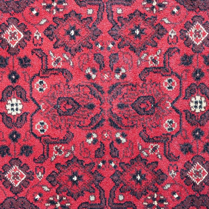 Vintage vloerkleed By Beppe rood met franjes - Vloerkledenloods