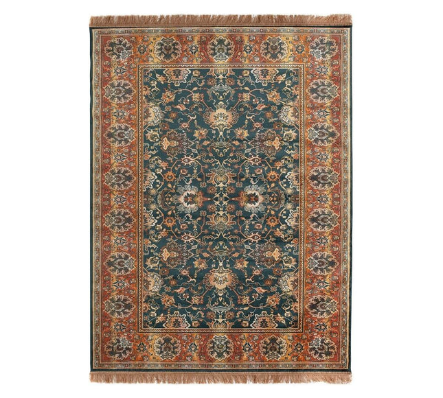 Vintage vloerkleed Chir Groen/Oranje - Vloerkledenloods