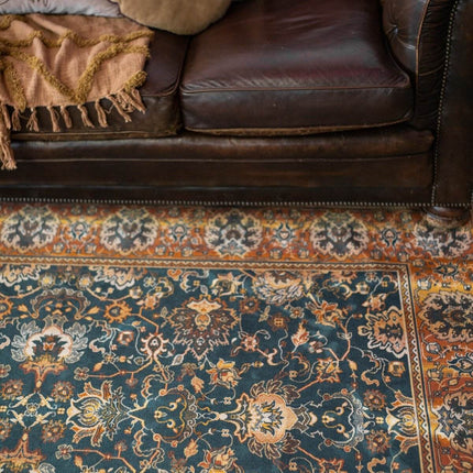 Vintage vloerkleed Chir Groen/Oranje - Vloerkledenloods