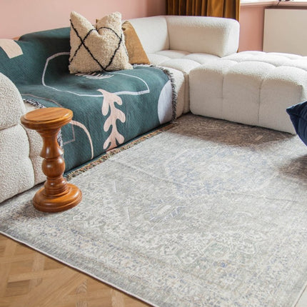 Vintage vloerkleed Ethel Groen/Blauw - Vloerkledenloods