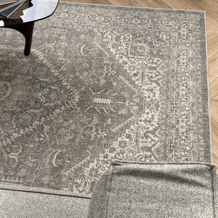 Vintage vloerkleed Ethel Groen/Blauw - Vloerkledenloods