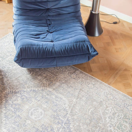 Vintage vloerkleed Ethel Groen/Blauw - Vloerkledenloods