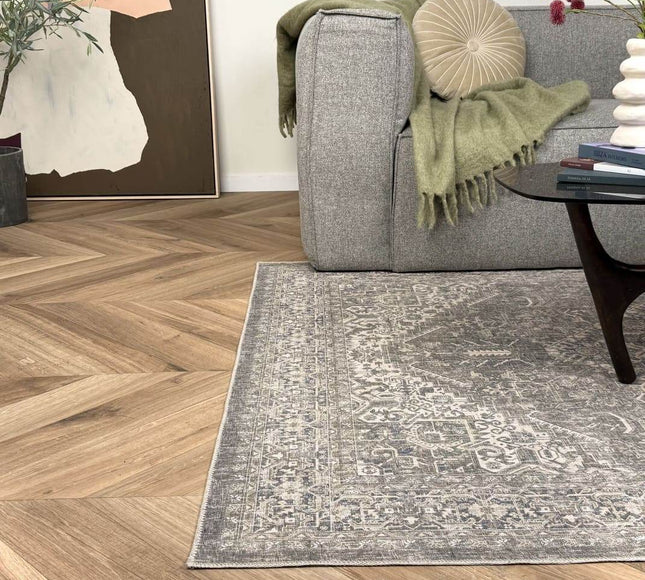 Vintage vloerkleed Ethel Groen/Blauw - Vloerkledenloods