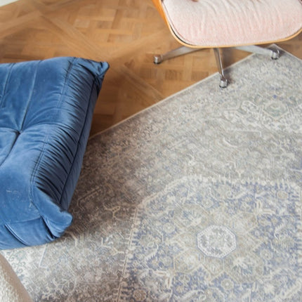 Vintage vloerkleed Ethel Groen/Blauw - Vloerkledenloods