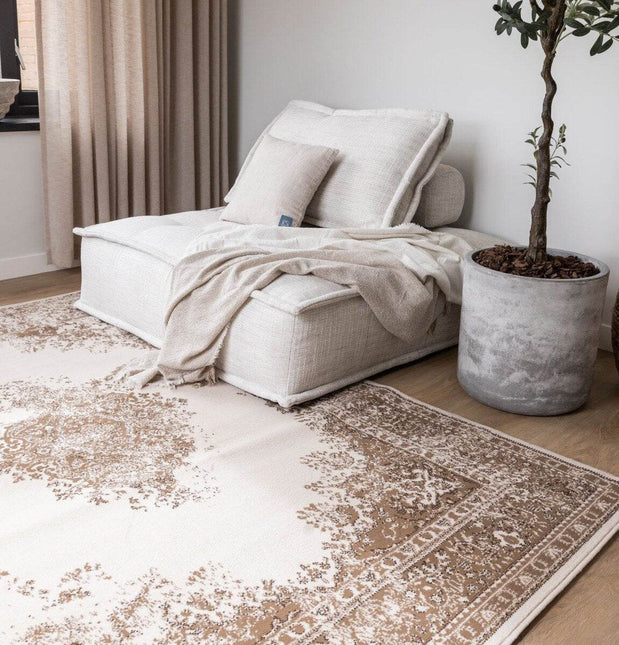 Vintage Vloerkleed Keshan Bruin/Beige - Vloerkledenloods