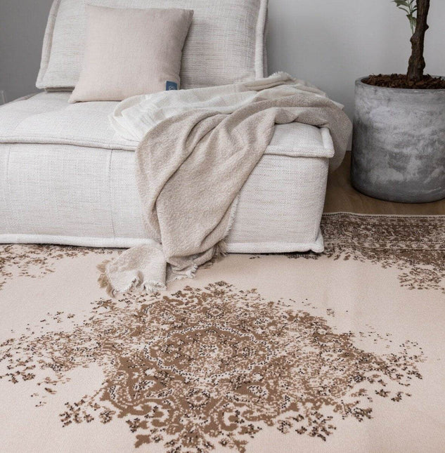 Vintage Vloerkleed Keshan Bruin/Beige - Vloerkledenloods