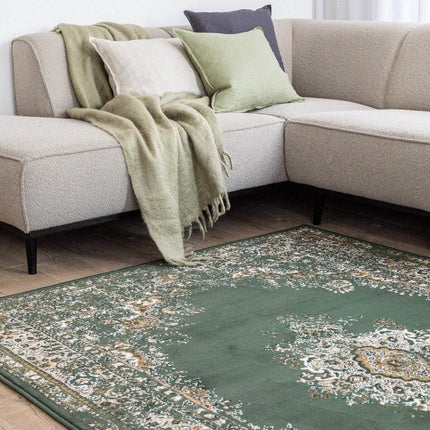 Vintage Vloerkleed Keshan Groen - Vloerkledenloods