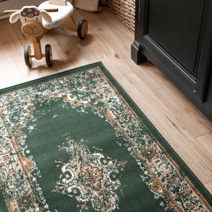 Vintage Vloerkleed Keshan Groen - Vloerkledenloods