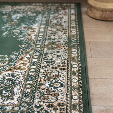 Vintage Vloerkleed Keshan Groen - Vloerkledenloods