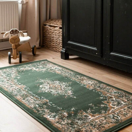 Vintage Vloerkleed Keshan Groen - Vloerkledenloods