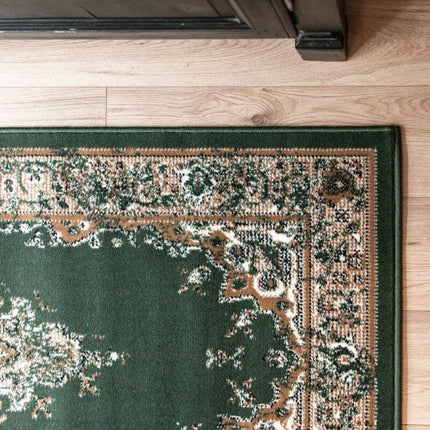 Vintage Vloerkleed Keshan Groen - Vloerkledenloods