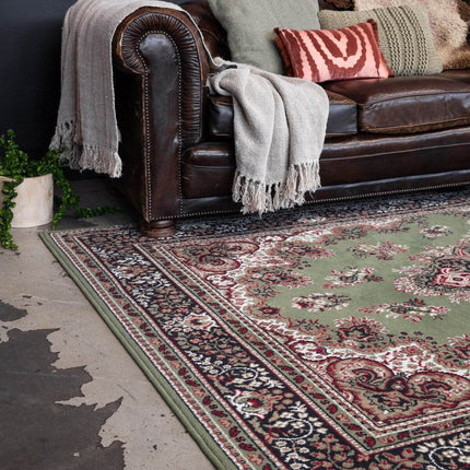 Vintage vloerkleed Nain Perzisch Groen - Vloerkledenloods