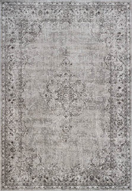 Vintage vloerkleed Ornament beige met franjes - Vloerkledenloods