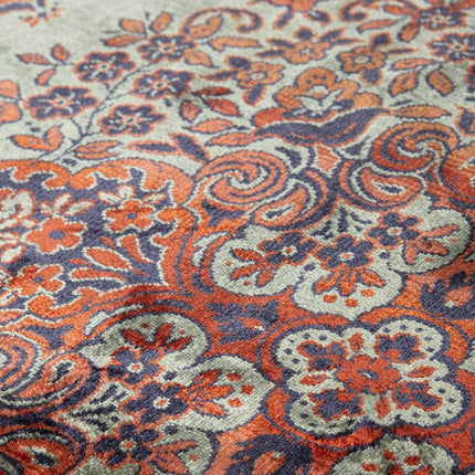 Vintage Vloerkleed Rond Brissac Groen met franjes - Tier - Vloerkledenloods