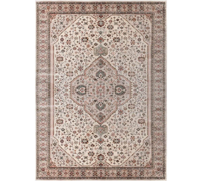 Vintage Vloerkleed Sivas Roze/Beige - Viscose - Tier - Vloerkledenloods