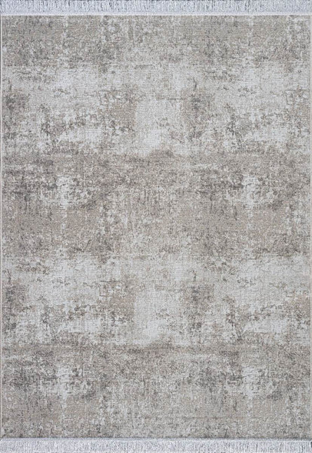 Vintage vloerkleed Smuk beige met franjes - Vloerkledenloods
