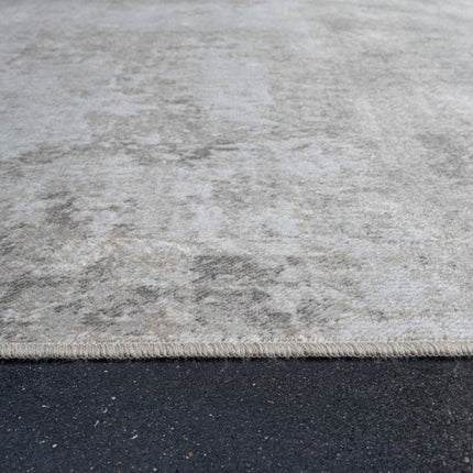 Vintage vloerkleed Smuk beige met franjes - Vloerkledenloods